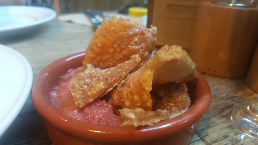 pork scratchings rhubarb river cottage canteen axminster